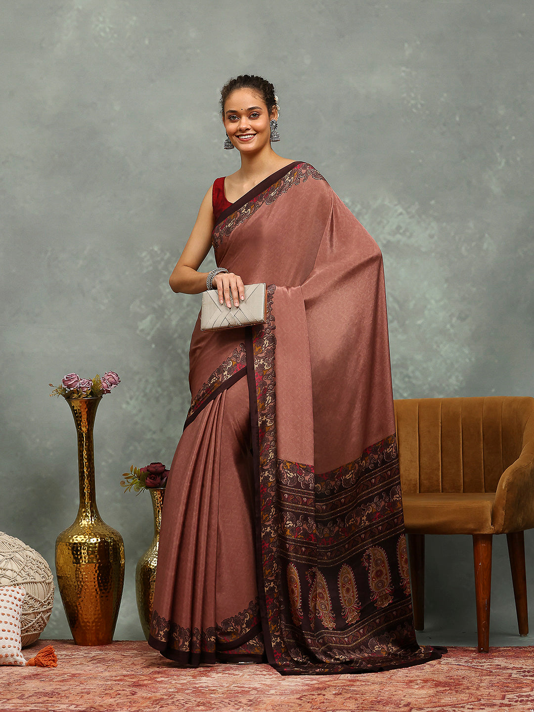 Digital Printed Crepe Saree