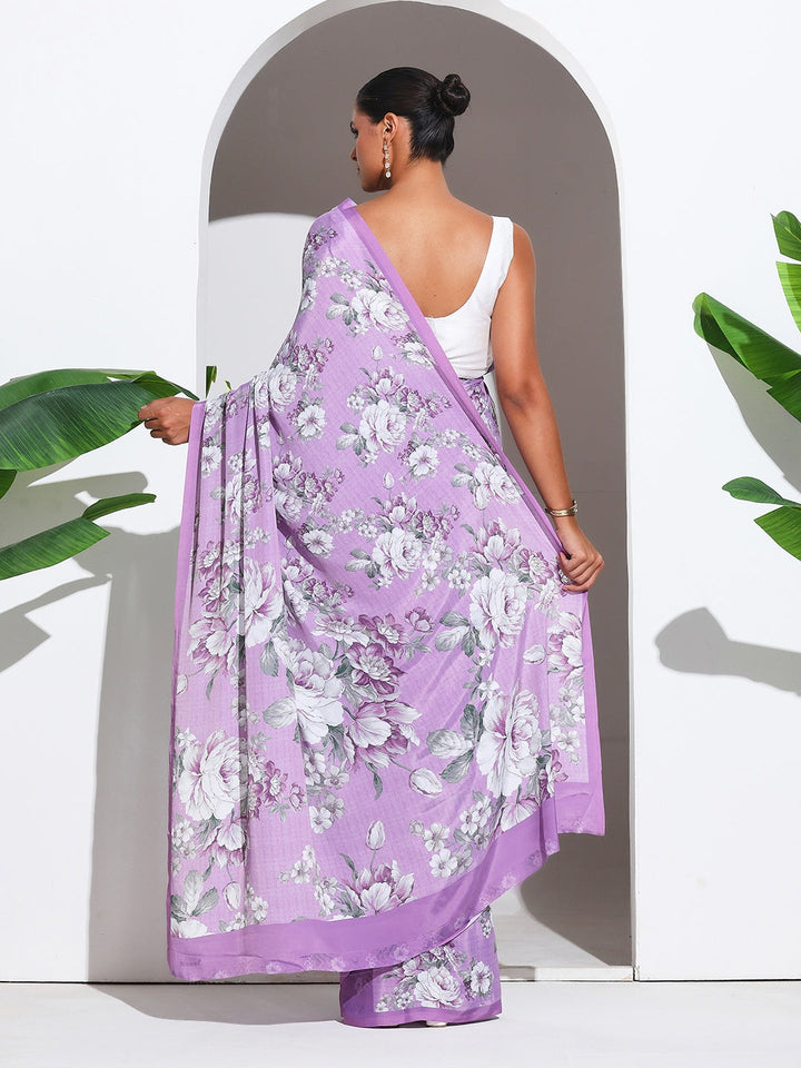 Digital Printed Crepe Saree