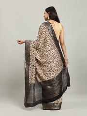 Digital Printed Cotton Blend Woven Saree