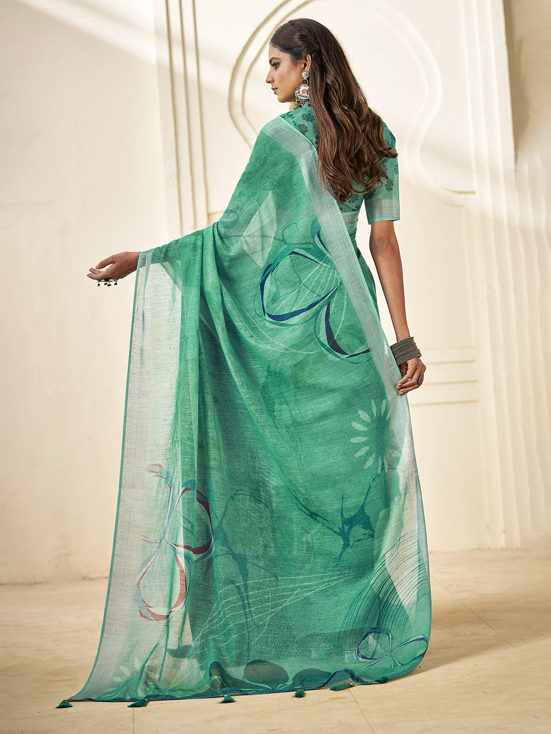 Digital Printed Cotton Saree