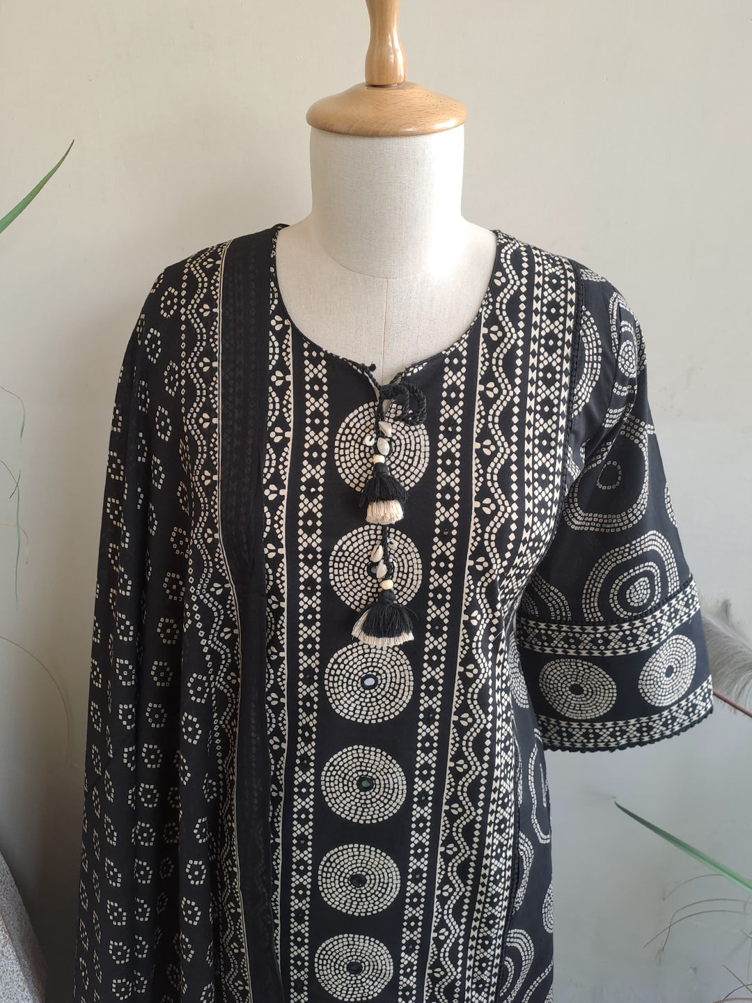 Printed Cotton Blend Kurta With Pants & Dupatta