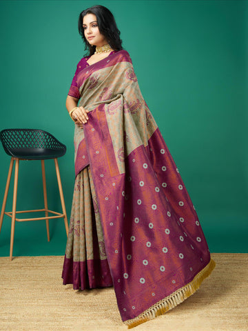 Zari Border Woven Handloom Saree