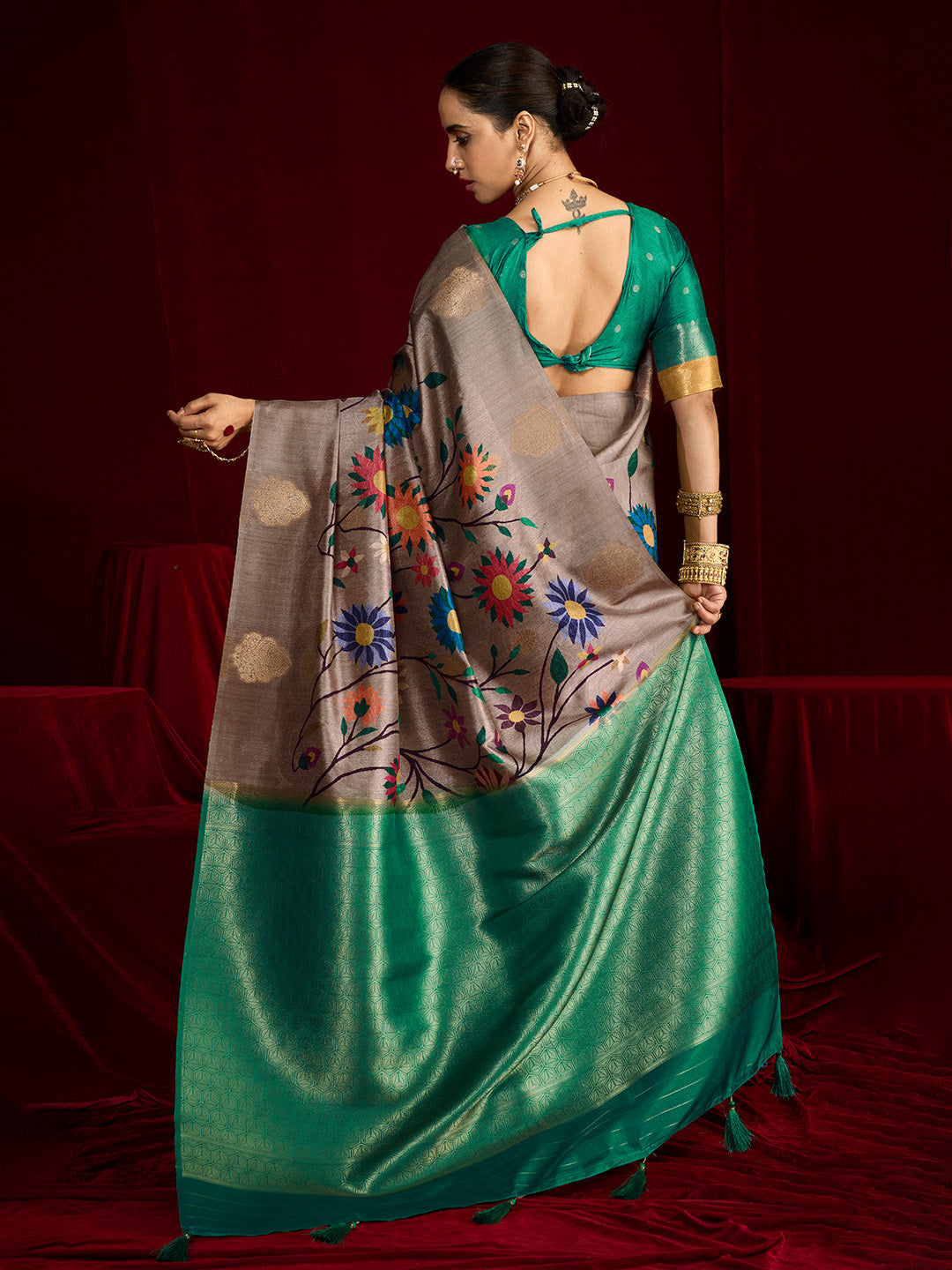 Woven Printed Art Silk Saree