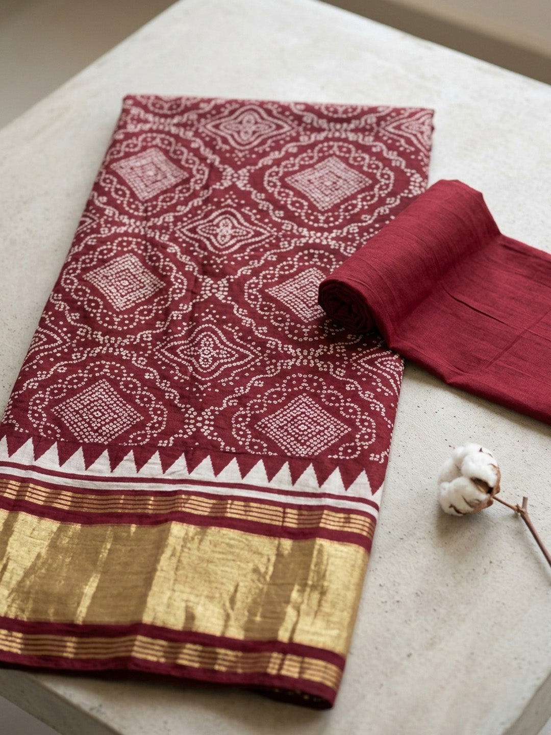 Embroidered Art Silk Unstitched Suit With Pant &amp; Dupatta