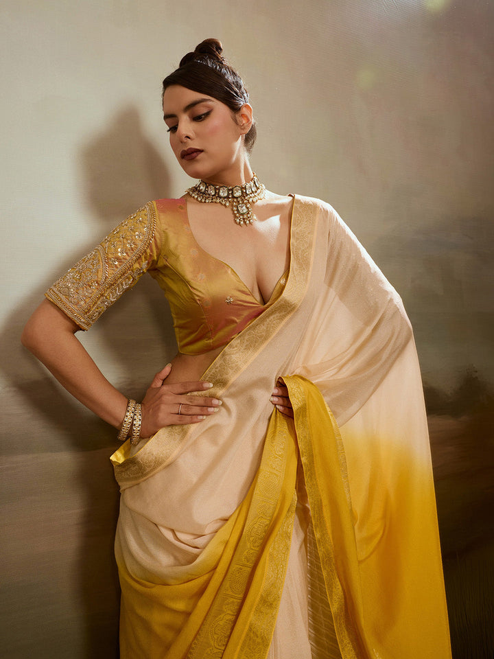 Plain Chiffon Saree