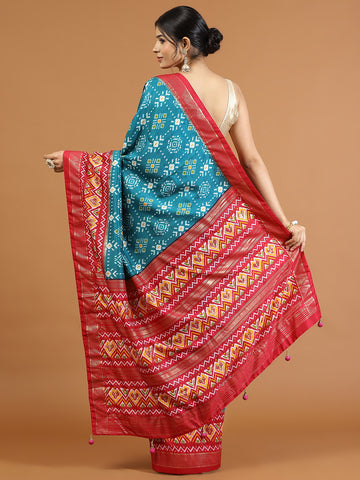 Patola Printed Art Silk Woven Saree