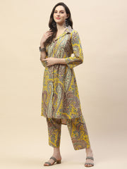 Paisley Printed Cotton Kurta Set