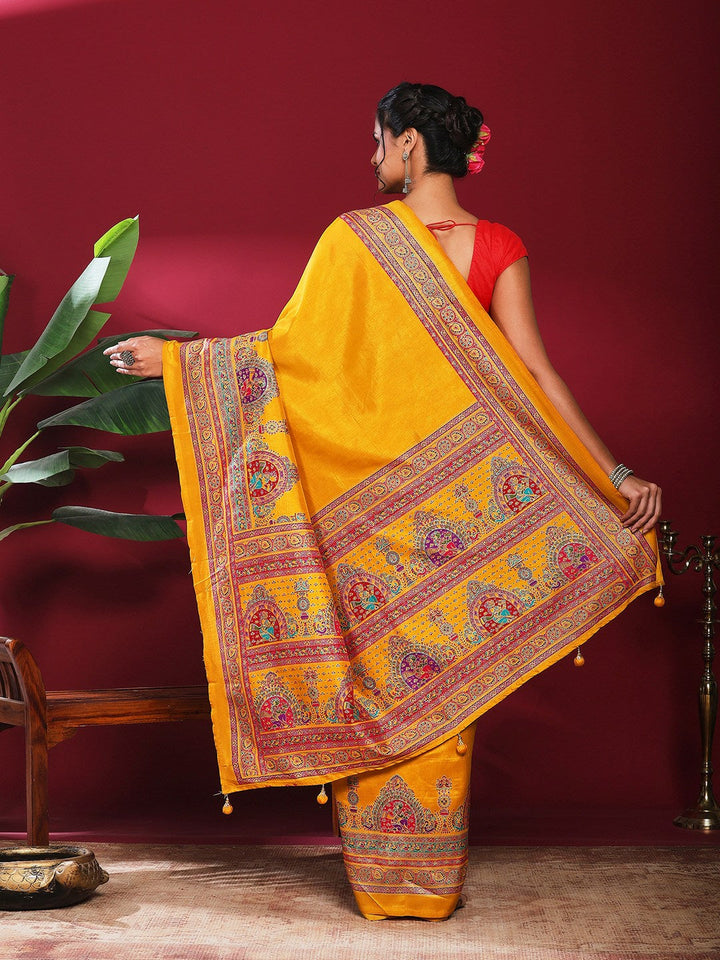 Digital Print Art Silk Saree