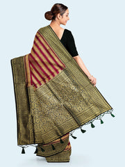 Zari Jaal Woven Art Silk Saree