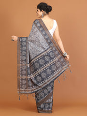 Digital Printed Tussar Woven Saree