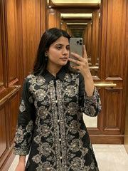 Printed Cotton Blend Kurta With Pant