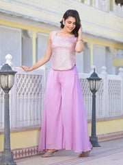 Sequence Chinnon Cape And Dhoti Skirt Set