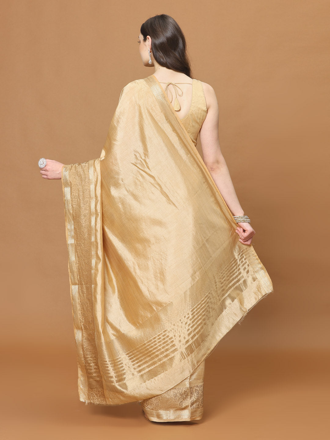 Resham Zari Border Art Silk Woven Saree