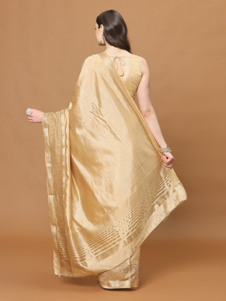 Resham Zari Border Art Silk Woven Saree
