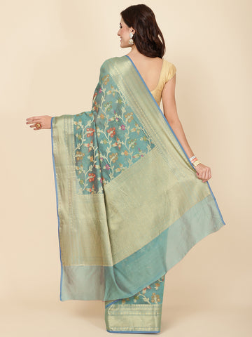 Zari Jaal Woven Cotton Saree