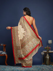 Digital Printed Art Silk Unstitched Suit With Pant & Dupatta