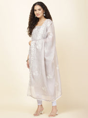 All Over Embroidered Cotton Blend Unstitched Suit With Dupatta