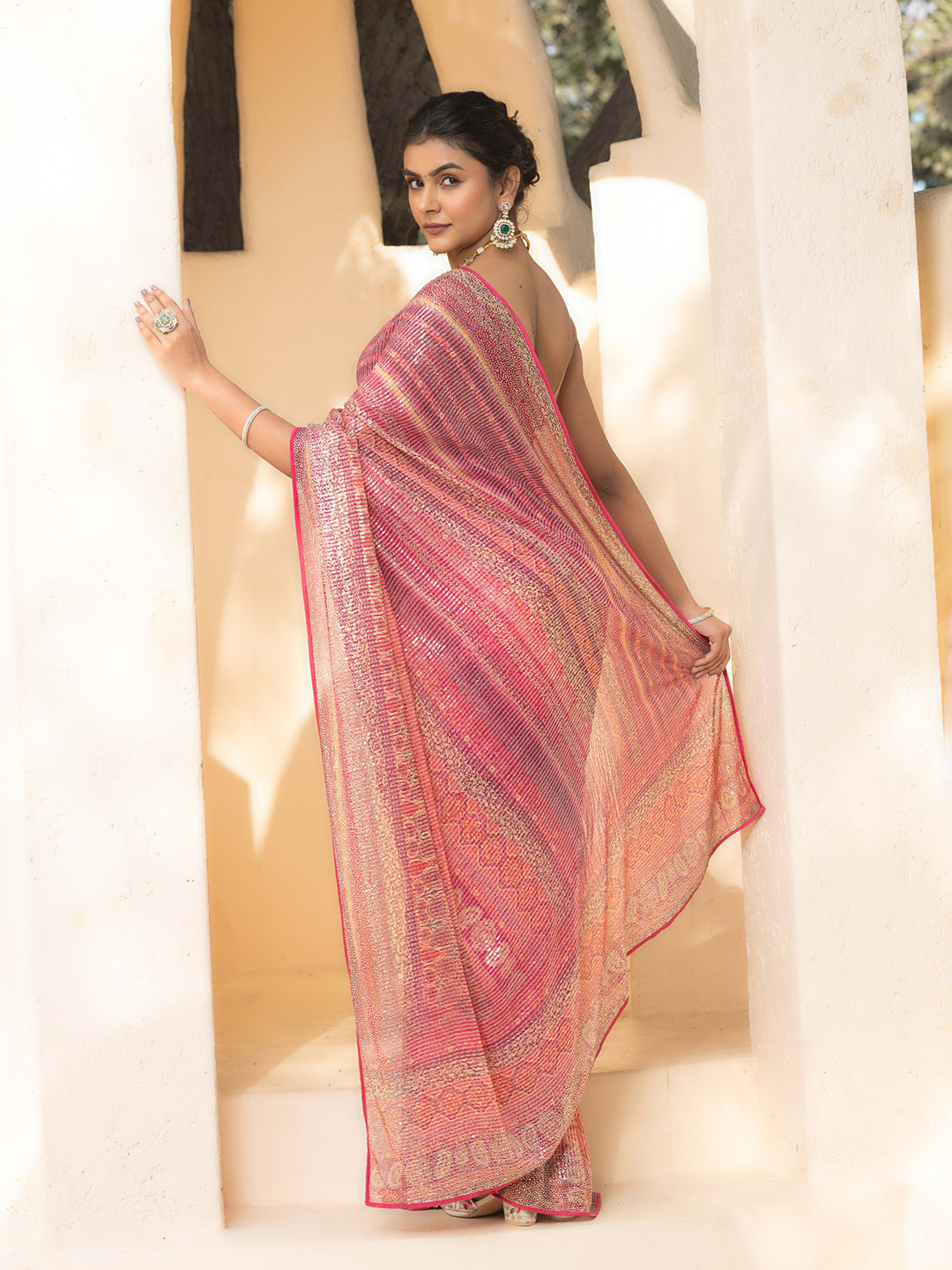 Embroidered Georgette Saree