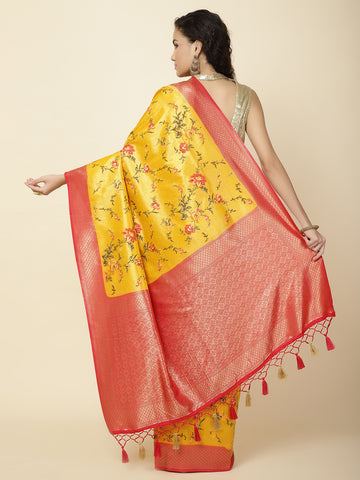 Zari Border Banarasi Woven  Saree