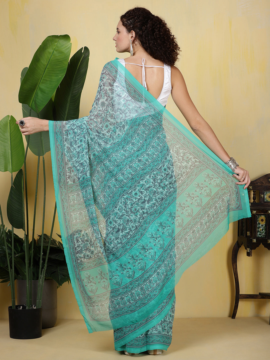 Digital Printed Georgette Saree