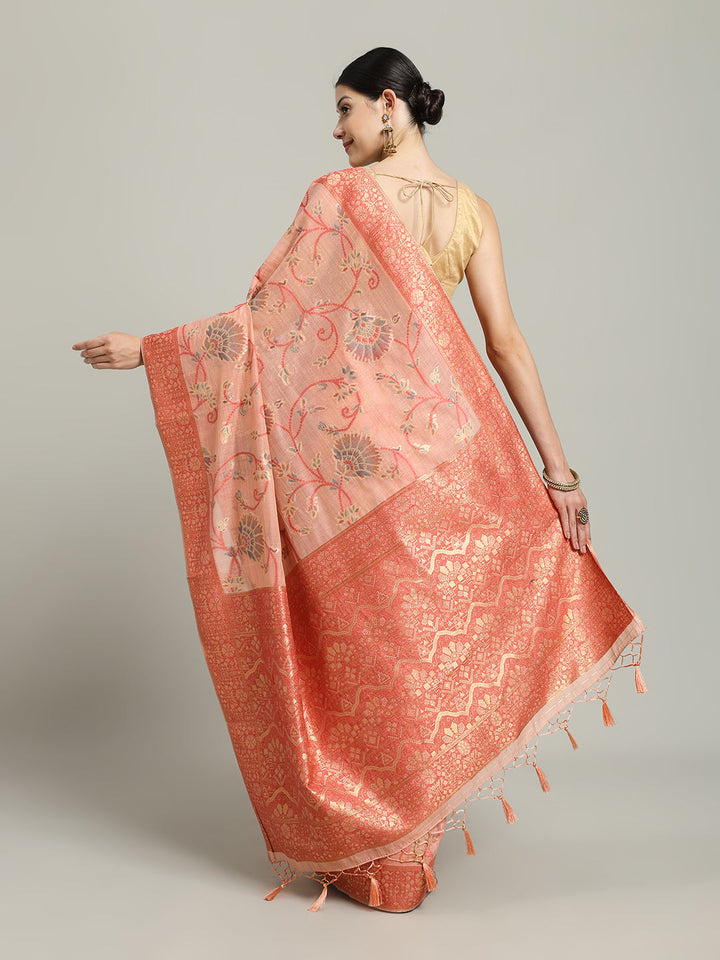 Zari Jaal Art Silk Woven Saree