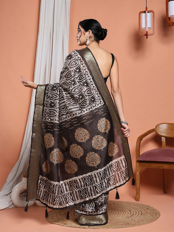 Digital Printed Art Silk Saree