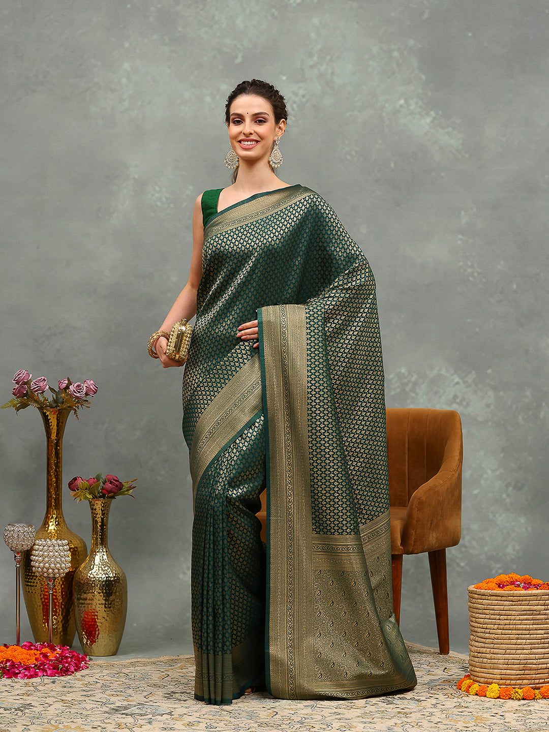 Zari Jaal Art Silk Woven Saree