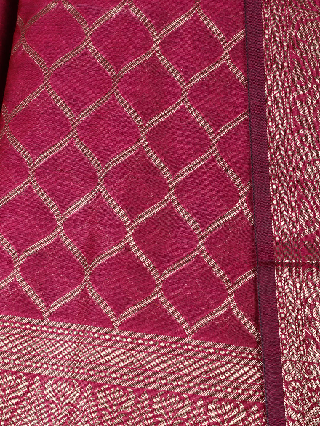 Woven Design Chanderi Unstitched Suit With Pant &amp; Dupatta