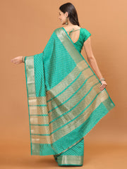 Zari Border Booti Woven Handloom Saree