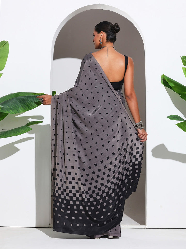 Digital Printed Crepe Saree