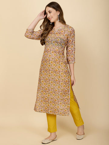 Printed Cotton Kurta Set