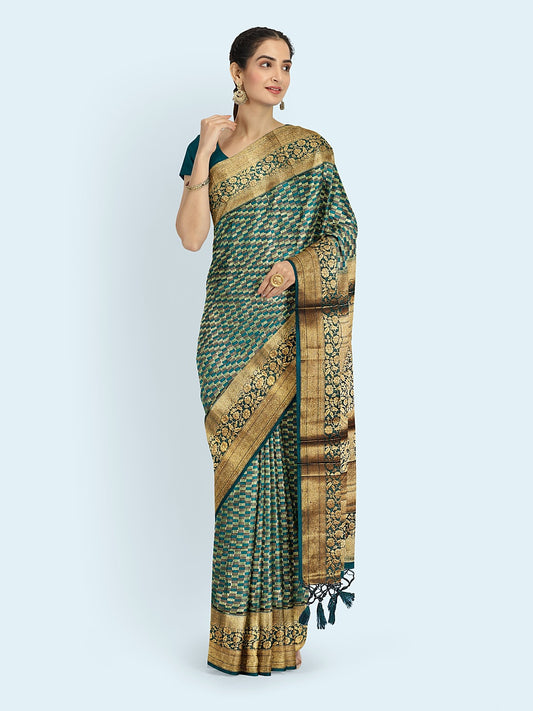 Zari Jaal Art Silk Woven Saree