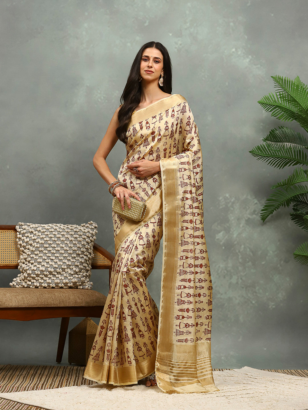 Digital Printed Art Silk Saree