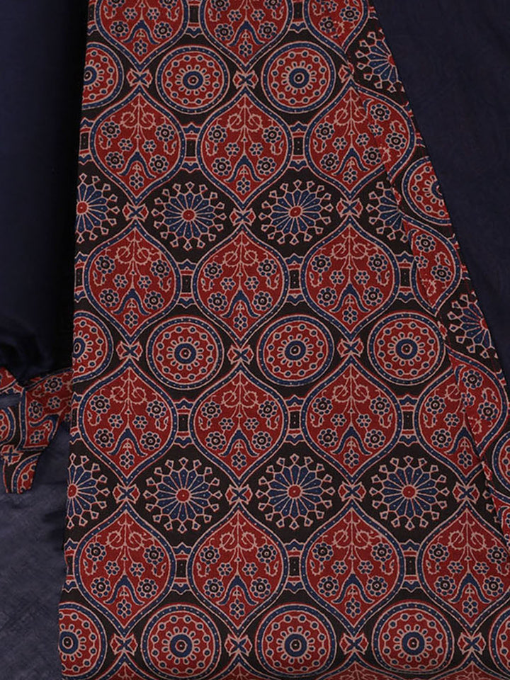 Printed Cotton Unstitched Suit With Pant Dupatta