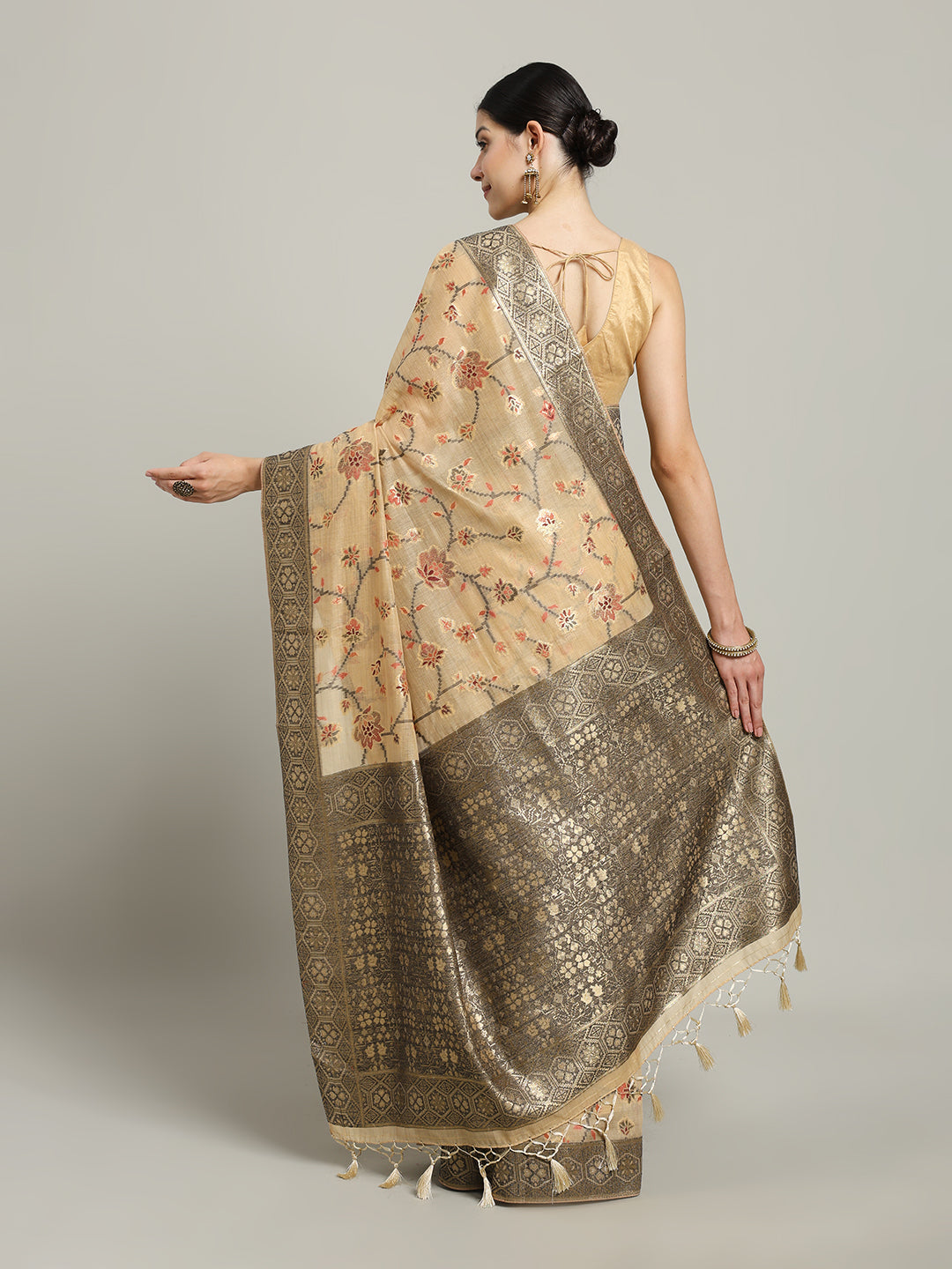 Zari Jaal Art Silk Woven Saree