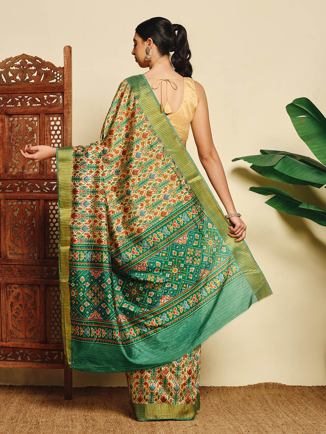Digital Printed Art Silk Saree