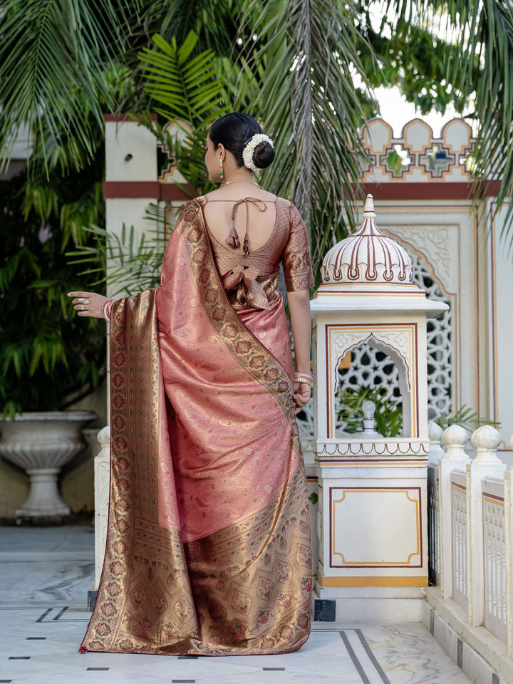 Woven Design Meenakari Kanjivaram Silk Saree