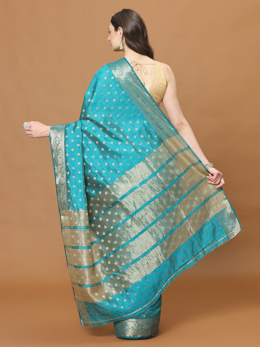 Zari Border Art Silk Woven Saree