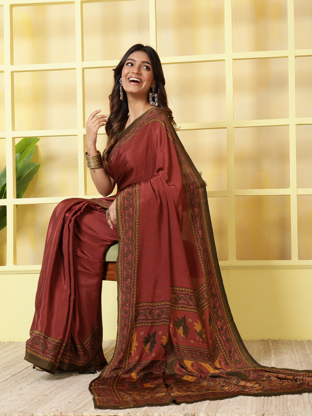 Digital Printed Crepe Saree