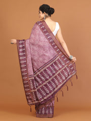 Digital Printed Tussar Woven Saree