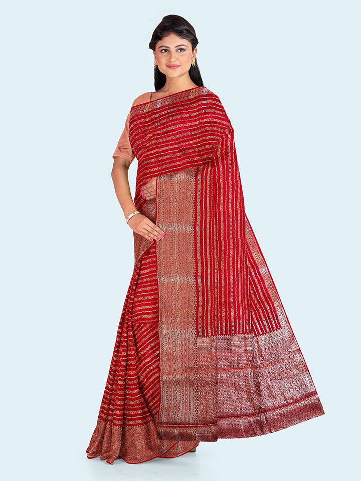 Zari Border Woven Georgette Saree