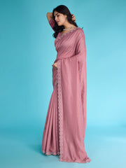 Stone Embroidery Tissue Saree