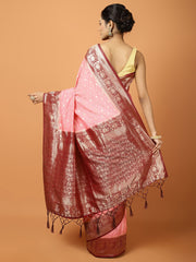 Zari Border Georgette Woven Saree