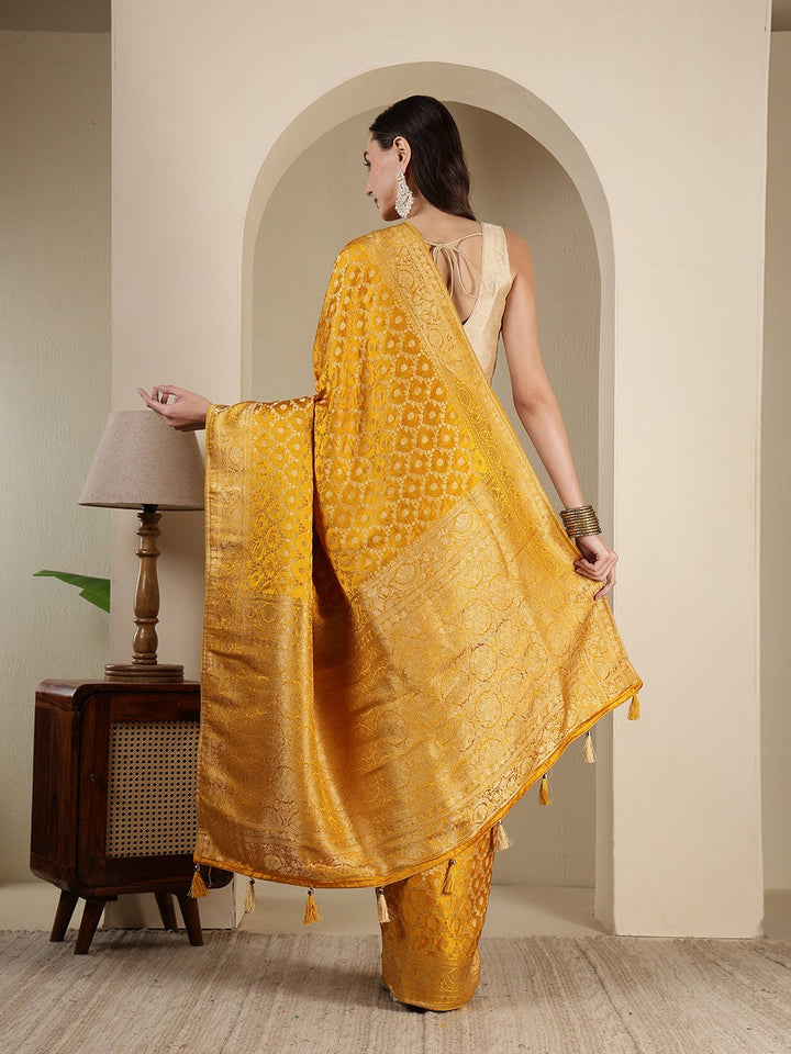 Woven Design Satin Saree
