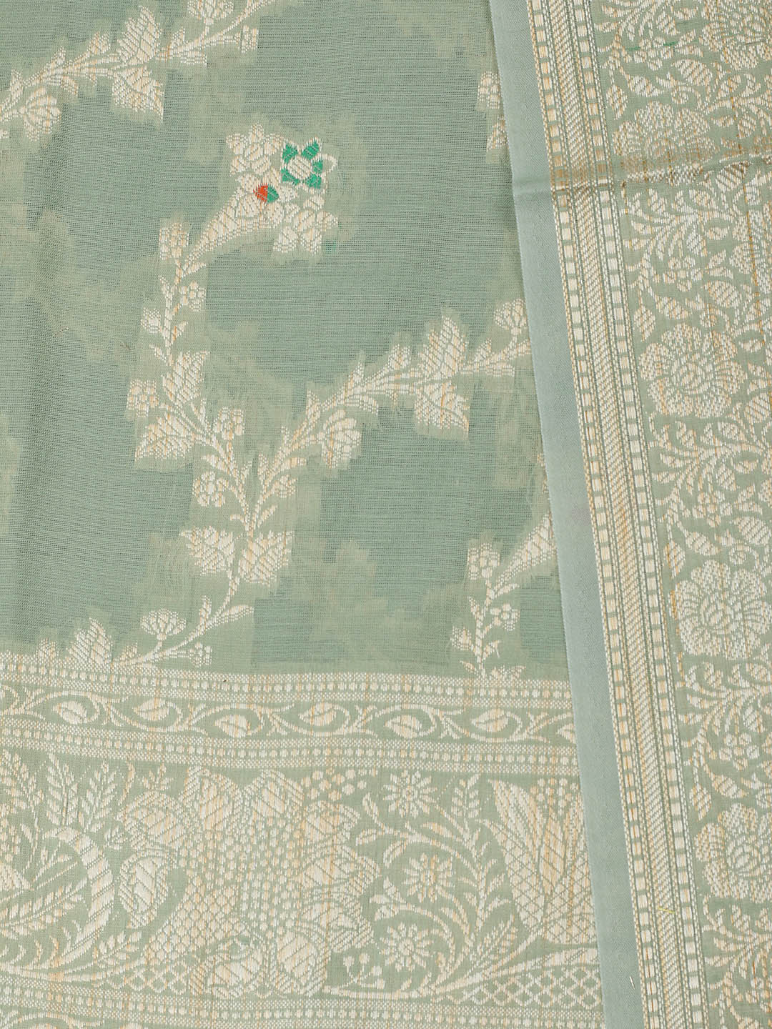 Woven Design Chanderi Unstitched Suit With Pant &amp; Dupatta