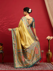 Embroidered Dola Silk Saree