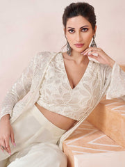 Embroidered Art Slik Suit With Pant & Dupatta