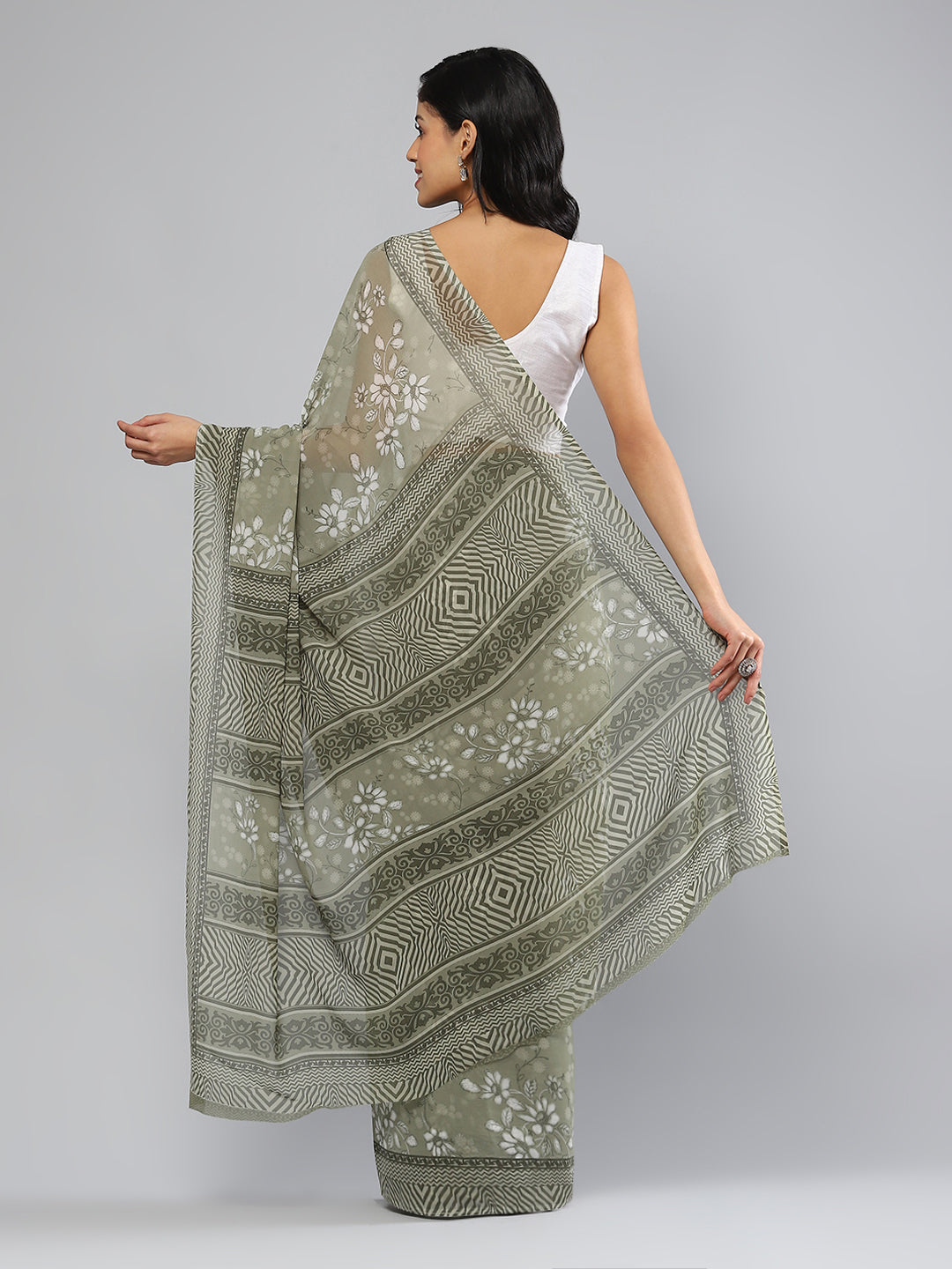 Digital Printed Georgette Saree