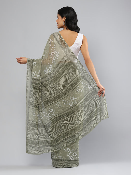 Digital Printed Georgette Saree