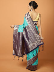 Zari Border Georgette Woven Saree